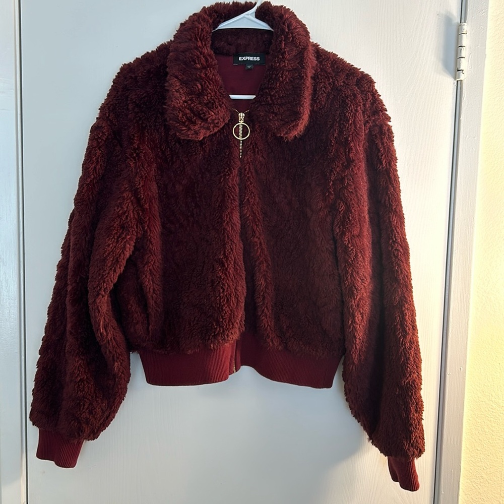 Express Faux Fur Jacket Zip Up